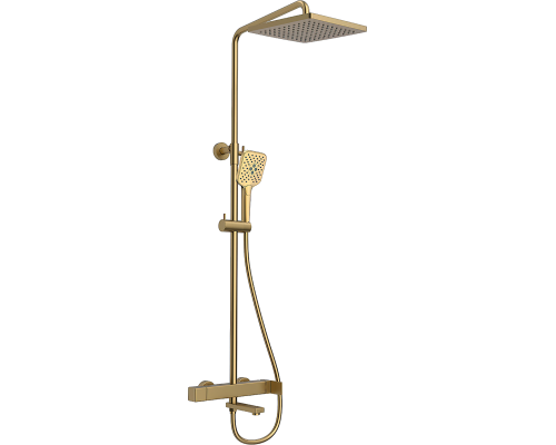 Душевая стойка Vincea Cube VSFS-1C1BG брашированное золото