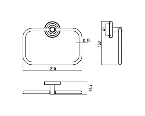 Emco Polo Полотенцедержатель-кольцо 21см., подвесной, 210mm, цвет: хром. 0755 001 00 Emco Polo Полотенцедержатель-кольцо 21см., подвесной, 210mm, цвет: хром. 0755 001 00