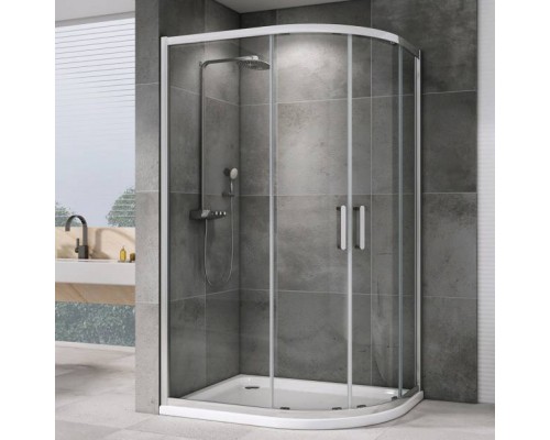 Душевой уголок Abber Schwarzer Diamant AG01129 120x90, профиль хром, стекло прозрачное