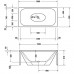 Duravit XViu Ванна отдельностоящая 160х80см, акриловая бесшовная панель, слив-перелив,, цвет: матовый черный. 700444000B20000