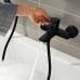 Hansgrohe Rebris E Смеситель для ванны, настенный, цвет: черный матовый. 72450670