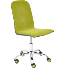 Компьютерное кресло TetChair Rio, флок олива 23, кожзам металлик 36