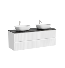 Тумба с раковиной Sancos Snob T 140, bianco, столешница черный мрамор TT140A1X, раковина CN6009