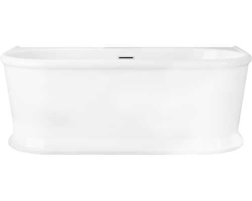 Акриловая ванна BelBagno BB408-1500-800 без опоры 150x80 см, овальная, со сливом-переливом