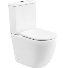 Унитаз-компакт BelBagno Amanda BB051CPR безободковый, крышка BB2031SC с микролифтом, бачок BB051T