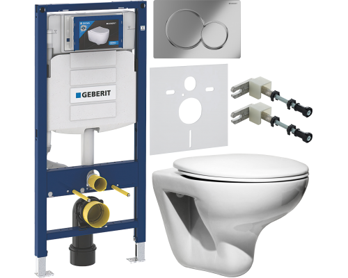 Комплект Унитаз подвесной Roca Mateo 346200000 + Крышка ZRU9302815 + Инсталляция Geberit Duofix UP 320 111.300.00.5 + Кнопка Sigma 01 115.770.21.5 хром + Крепления 111.815.00.1 к стене + Шумоизоляция 156.050.00.1
