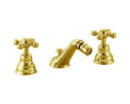 CISAL Arcana Ceramic Смеситель для биде на 3 отверстия с донным клапаном, цвет: золото . AC00122024 Акция