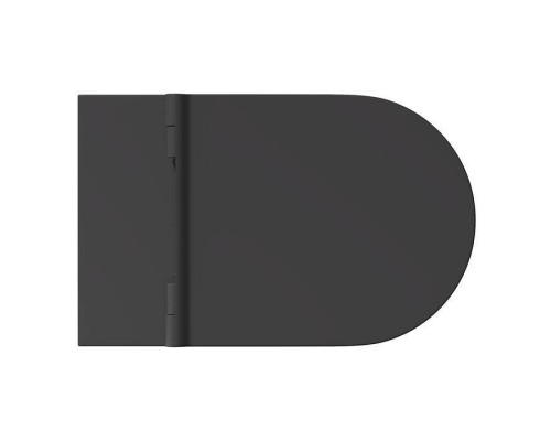 Alice Unica Унитаз 55х35см., подвесной, безободковый, с сиденьем и крышкой с микролифтом, с набором для крепления, цвет: чёрный матовый. 32240108SET