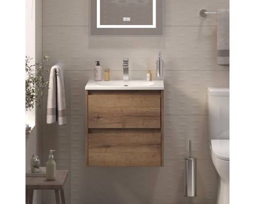 Тумба с раковиной BelBagno Kraft 39 50 rovere tabacco, раковина BB-8099-3-50 Тумба с раковиной BelBagno Kraft 39 50 rovere tabacco, раковина BB-8099-3-50