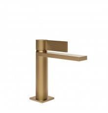 Gessi Inverso Rigato Смеситель для раковины без донного клапана, соединительными шлангами, цвет: Warm Bronze Br. PVD. 73502#726