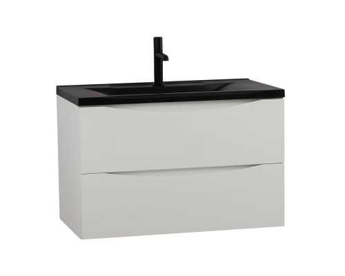Тумба с раковиной BelBagno Marino 80, подвесная, bianco opaco, черная раковина Тумба с раковиной BelBagno Marino 80, подвесная, bianco opaco, черная раковина