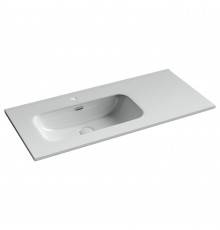 Раковина над стиральной машиной Ceramicanova Element прямоугольная 101 L см с чашей слева с отверстием под смеситель цвет белый CN7003L