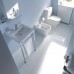 Duravit Starck 3 Консоль металлическая 48x46.5см, с раковиной на 1 отв., напольная, цвет: белый/хром. 0030641000,  0303480000
