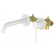 Timo 2372/16SM Saona Смеситель для раковины 180 мм, настен., на 2 отв., Комплект, белый матовый 2372/16SM