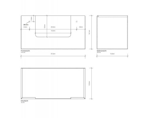 Decor Walther DW 117 Диспенсер для салфеток 27x13x14см, подвесной, цвет: сталь полированная. 0818970