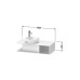 Duravit D-Neo Тумбочка подвесная компакт 100x48х26см., раковина, 1 открытое отделение на правой стороне, цвет: белый высокоглянцевый. 2328400000,  DE491902222