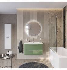 Мебель для ванной комнаты Cezares Eco Cer-N 80, фисташковый софт, раковина Duet 80, ручки серые