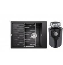Комплект Мойка Blanco Elon 45S 524814 антрацит + Измельчитель KUCHENSTERN Muhle 353MU35