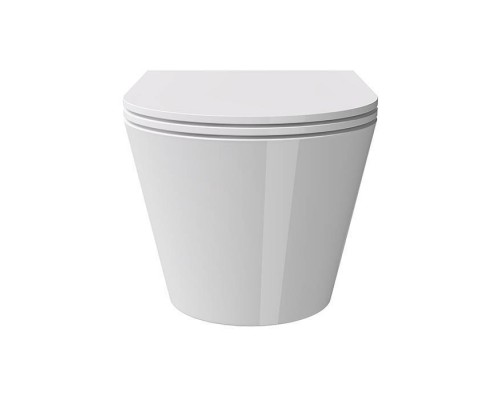 Alice Hide Round Унитаз 57х37см., подвесной, безободковый, без сиденья и крышки, цвет: белый глянцевый. 31170101,  FIX10