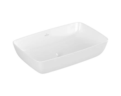 VilleroyBoch Artis Раковина 58х38.5х12.5см., накладная, без отв., без перелива, TitanCeram, цвет: альпийский белый. 41725801