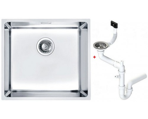 Alv 1122682 Kombino 40 Мойка F/S, r15, 1 чаша, 1 мм, KMB, 3½ 488х438х195 мм+сифон 1130550, шк 500 1122682