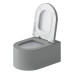 Duravit Millio Унитаз подвесной, 37х57см.,  декор Smooth, крепление в компл., цвет: светло-серый матовый. 250409FD