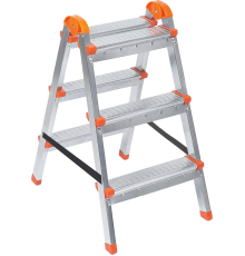 Стремянка Zalger 9901-03 3 ступени, хром