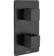 Термостатический смеситель встраиваемый Bossini Cube Z00061.073 С ВНУТРЕННЕЙ ЧАСТЬЮ, матовый черный