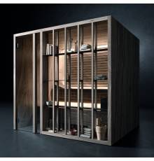 Effegibi Yoku S Shelf Био-Сауна 174x170х214см, угловая SX, цвет: черный орех. BI 70 10 0014