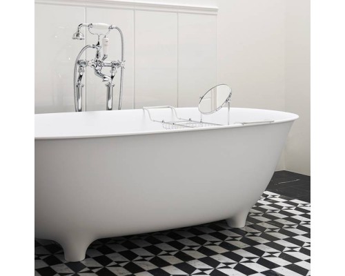 DevonDevon Dove Ванна отдельностоящая, 170.5х52,8х84.6 см, из White tec plus, на ножках, с донным клапаном, цвет: белый. DOVEFSG