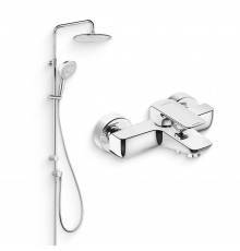 Душевой комплект Смеситель Kludi Ameo 414450575 + Стойка Freshline dual shower system 6709005-00