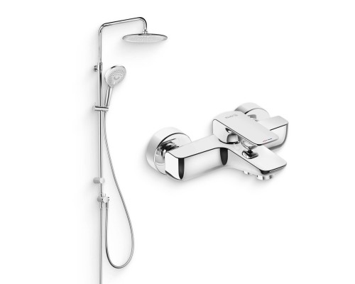 Душевой комплект Смеситель Kludi Ameo 414450575 + Стойка Freshline dual shower system 6709005-00