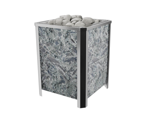 Электрическая печь VVD Премьера М в камне 15 кВт, серпентинит «Бархат» Премьера М15СБ