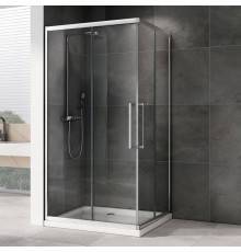 Душевой уголок Abber Schwarzer Diamant AG02128H 120x80, профиль хром, стекло прозрачное