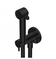 Ritmonio Diametro35 Гигиенический душ с лейкой из латуни, шлангом 800mm, с держателем и запорным краном, цвет: Brushed Black Chrome. 72J026BLX