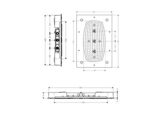 Hansgrohe Raindance Rainmaker Верхний душ 68х46см., с 3 режимами, RainAir, Whirl, RainAir XL, цвет: хром. 28418000 Hansgrohe Raindance Rainmaker Верхний душ 68х46см., с 3 режимами, RainAir, Whirl, RainAir XL, цвет: хром. 28418000
