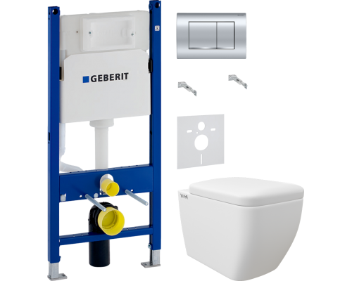 Комплект Унитаз подвесной VitrA Shift 7742B001-0075 белый матовый + Крышка 91-001-009 с микролифтом, петли хром, белая матовая + Инсталляция Geberit Duofix Delta 458.163.21.1 с кнопкой смыва, хром + Шумоизоляция 156.050.00.1 Комплект Унитаз подвесной VitrA Shift 7742B001-0075 белый матовый + Крышка 91-001-009 с микролифтом, петли хром, белая матовая + Инсталляция Geberit Duofix Delta 458.163.21.1 с кнопкой смыва, хром + Шумоизоляция 156.050.00.1