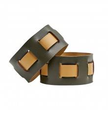ADJ Кольцо для салфеток Bottega, D5 см., цвет: оливковый/горчичный. 010.B.55/40