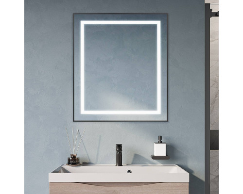Зеркало BelBagno Kraft, 70x80, с подсветкой, черное