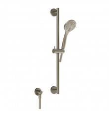 Gessi Emporio shower Душевой гарнитур, с ручным душем, шланг 1,5м и вывод воды, цвет: Finox Brushed Nickel. 47306#149