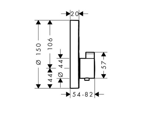 Hansgrohe ShowerSelect S Термостат ShowerSelect S, для 2 потребителей, СМ, цвет: матовый черный. 15743670