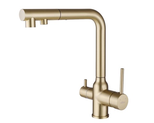 Смеситель для кухни Abber Emotion AF8814G, матовое золото