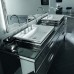 VITAGE milldue edition HILTON Комплект мебели с тумбой под раковину, раковиной ZURIGO63, зеркалом ZURIGO, 216 см, напольный, цвет: Fumegrave;/сталь. 9227.98.3 (С МЕБЕЛЬЮ), H110.71.98, 4054.216.71.98.2, 3330.98