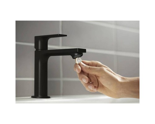 Hansgrohe Rebris E Смеситель для раковины, 1 отв., с донным клапаном, цвет: черный матовый. 72557670 Hansgrohe Rebris E Смеситель для раковины, 1 отв., с донным клапаном, цвет: черный матовый. 72557670
