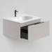 Salini Touch Тумба подвесная 60х50х32см., с раковиной, 1 ящик, верт. фрез., цвет: Grey. T600V1GON206