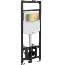 Система инсталляции для унитазов Wasserkraft Alme 15TLT.010.ME.MG03 с кнопкой смыва матовое золото