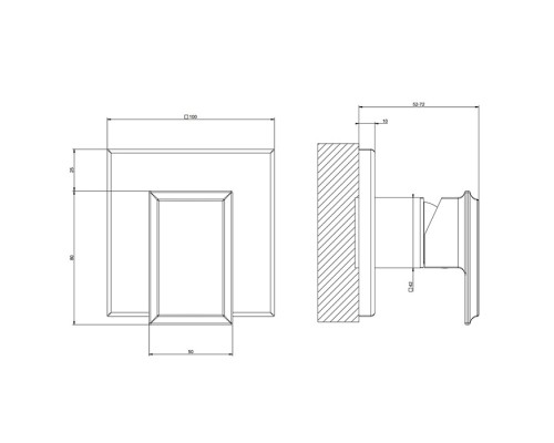 Gessi Eleganza Смеситель для ванны/душа, встраиваемый, цвет: античная бронза. 46106#713