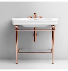 Artceram Civitas Металическая структура Quadra 70х40хh80,5см, полка стекло, напольная, цвет: розовое золото. CIA009 77 rosa oro