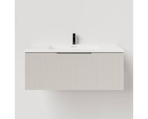 Salini Touch Тумба подвесная 80х50х32см., с раковиной, 1 ящик, верт. фрез., цвет: Сreamy. T800V1CON203