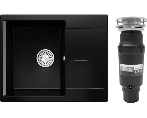 Комплект Мойка Polygran Gals 620 космос + Измельчитель Bone Crusher BC 910-SL-Slim Line